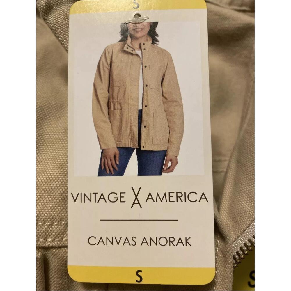 Vintage X America Ladies' Anorak Jacket NWT/Sz. Small/ Tan. J-5 - Picture 3 of 4